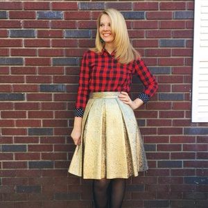 Gold a line skirt